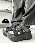 【ウィゴー/WEGO】の厚底ベルトスポーツサンダル ブラック|ID: prp329100004500011 ipo3291000000031829245