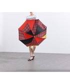 【プラスリング/+RING】の【UVカット95%以上】【UPF50+】プラスリング 晴雨兼用傘(長ショート)RED-CHK SR428 赤|ID: prp329100004500026 ipo3291000000032069267