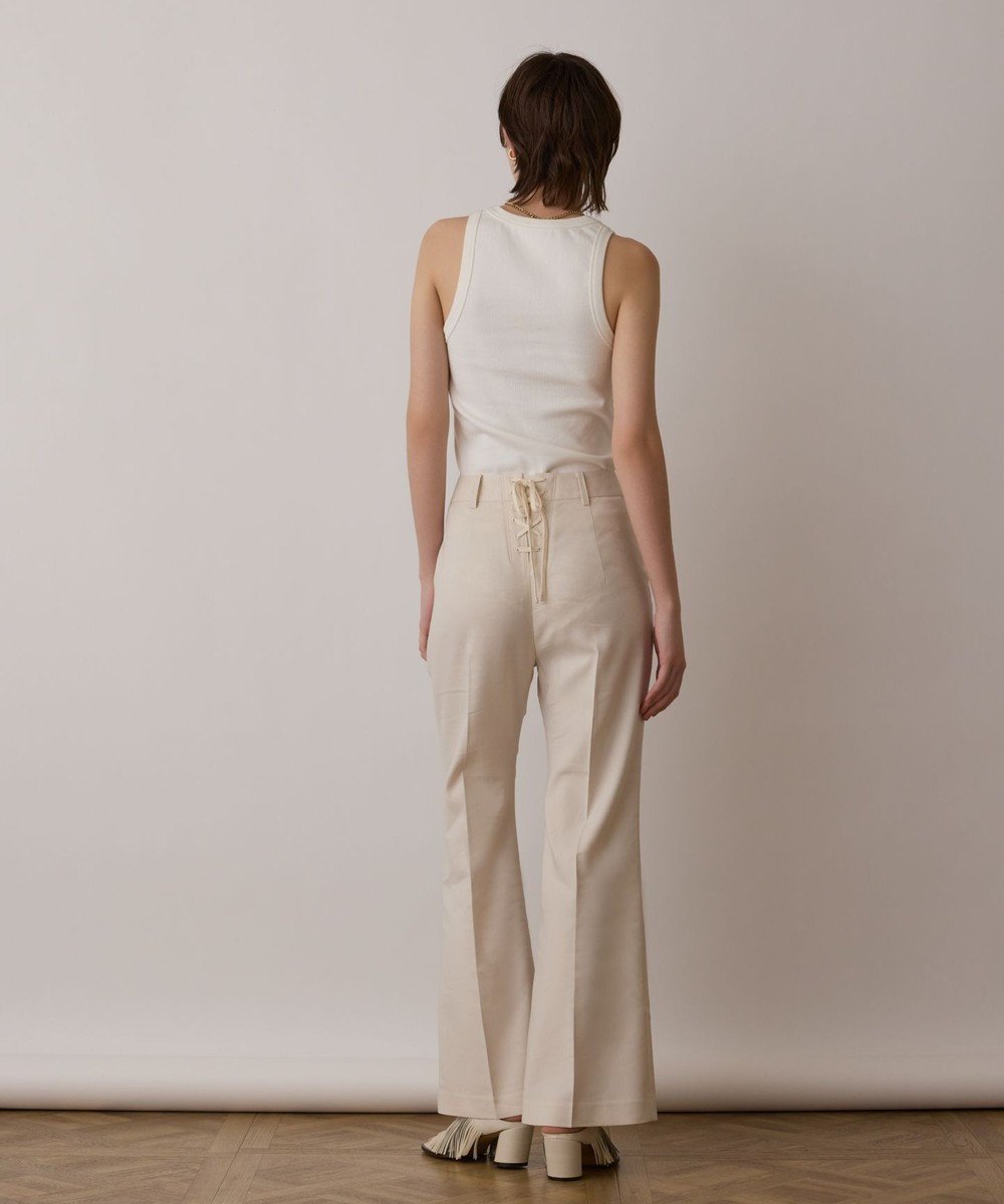 【グレース コンチネンタル/GRACE CONTINENTAL】のリネンサテンフレアパンツ 人気、トレンドファッション・服の通販 founy(ファニー) 　ファッション　Fashion　レディースファッション　WOMEN　パンツ　Pants　サマー　Summer　ストレッチ　Stretch　ツイル　Twill　フレア　Flare　リネン　Linen　レース　Race　夏　Summer　春　Spring　S/S・春夏　Ss・Spring/Summer　 other-1|ID: prp329100004500066 ipo3291000000031830091