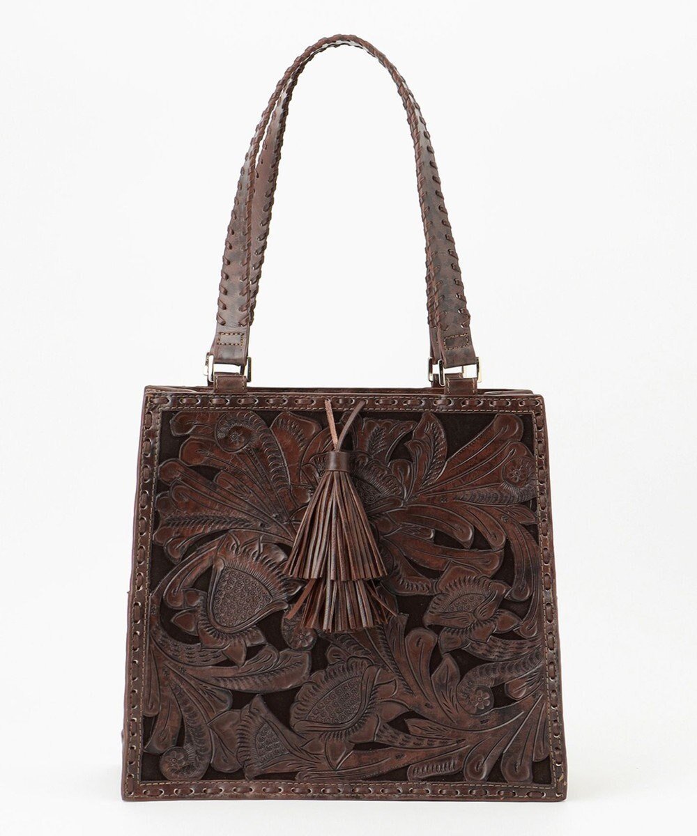 【グレース コンチネンタル/GRACE CONTINENTAL】のCutwork toteBAG インテリア・キッズ・メンズ・レディースファッション・服の通販 founy(ファニー) 　ファッション　Fashion　レディースファッション　WOMEN　バッグ　Bag　ヴィンテージ　Vintage　スクエア　Square　タッセル　Tassel　定番　Standard　フロント　Front　ワーク　Work　タンブガッティ|ID: prp329100004500075 ipo3291000000031830127