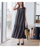 【ティアクラッセ/Tiaclasse】の【小倉優子さん着用・洗える・XSサイズ】麻調ピンタックロングワンピース チャコールグレー|ID: prp329100004500078 ipo3291000000033353582