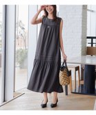 【ティアクラッセ/Tiaclasse】の【小倉優子さん着用・洗える・XSサイズ】麻調ピンタックロングワンピース チャコールグレー|ID: prp329100004500078 ipo3291000000035580647