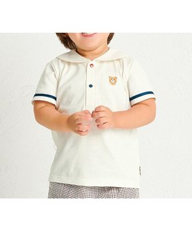 【ミキハウスホットビスケッツ/MIKI HOUSE HOT BISCUITS / KIDS】の【70-110cm】 くま耳 セーラーカラー半袖Tシャツ 人気、トレンドファッション・服の通販 founy(ファニー) ファッション Fashion キッズファッション KIDS トップス・カットソー Tops/Tees/Kids インナー Inner 春 Spring カットソー Cut And Sew カラフル Colorful サッカー Soccer シンプル Simple 人気 Popularity ベビー Baby 半袖 Short Sleeve A/W・秋冬 Aw・Autumn/Winter・Fw・Fall-Winter S/S・春夏 Ss・Spring/Summer おすすめ Recommend 夏 Summer ギフト プレゼント Gift Present |ID:prp329100004500672