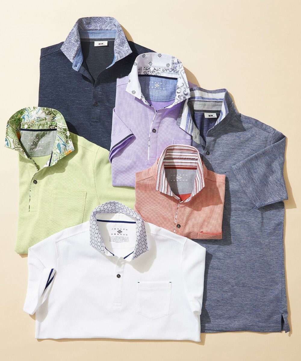 【ジョセフ アブード/JOSEPH ABBOUD / MEN】の【愛されて20年!オーガニックコットン使用】 バンダナプリント ダディ ポロシャツ インテリア・キッズ・メンズ・レディースファッション・服の通販 founy(ファニー) 　ファッション　Fashion　メンズファッション　MEN　トップス・カットソー　Tops/Tshirt/Men　シャツ　Shirts　ポロシャツ　Polo Shirts　春　Spring　コラボ　Collaboration　吸水　Water Absorption　スキッパー　Skipper　人気　Popularity　バンダナ　Bandana　ボーダー　Border　ポロシャツ　Polo Shirt　リネン　Linen　S/S・春夏　Ss・Spring/Summer　おすすめ　Recommend　夏　Summer　ギフト プレゼント　Gift Present　ライラック系|ID: prp329100004500699 ipo3291000000031754726