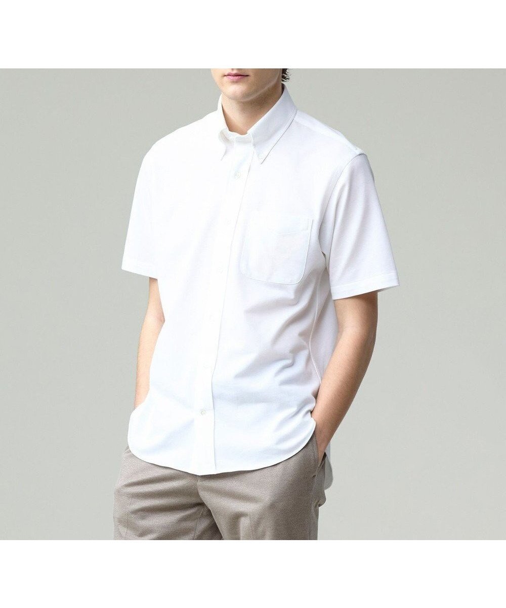 【ジェイ プレス/J.PRESS / MEN】の【吸水速乾 / 抗菌防臭 / 防シワ】【J.PRESS OXFORD JERSEY】カノコインレイ半袖 シャツ / B.D. インテリア・キッズ・メンズ・レディースファッション・服の通販 founy(ファニー) 　ファッション　Fashion　メンズファッション　Men's Style Online　トップス・カットソー　Tops/Tshirt/Men　シャツ　Shirts　インナー　Inner　オックス　Ox　春　Spring　吸水　Water Absorption　抗菌　Antibacterial　シンプル　Simple　ジャケット　Jacket　ジャージー　Jersey　ドレス　Dress　バランス　Balance　フィット　Fit　ベーシック　Basic　ポケット　Pocket　ポロシャツ　Polo Shirt　半袖　Short Sleeve　メンズ　Mens　S/S・春夏　Ss・Spring/Summer　夏　Summer　ホワイト系|ID: prp329100004500700 ipo3291000000032633547