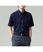【ジェイ プレス/J.PRESS / MEN】の【吸水速乾 / 抗菌防臭 / 防シワ】【J.PRESS OXFORD JERSEY】カノコインレイ半袖 シャツ / B.D. ネイビー系|ID: prp329100004500700 ipo3291000000032633554