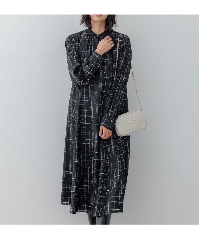 【23区/NIJYUSANKU】の【洗える】モノクロトーンプリント ワンピース インテリア・キッズ・メンズ・レディースファッション・服の通販 founy(ファニー) https://founy.com/ ファッション Fashion レディースファッション WOMEN ワンピース Dress 春 Spring 洗える Washable カフス Cuffs コンパクト Compact トリミング Trimming プリント Print モノトーン Monotone 無地 Plain Color S/S・春夏 Ss・Spring/Summer 夏 Summer エレガント 上品 Elegant |ID: prp329100004500731 ipo3291000000031975408