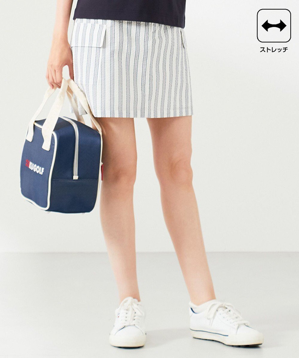 【23区 ゴルフ/NIJYUSANKU GOLF】の【WOMEN】【ストレッチ】サッカープリント スカート インテリア・キッズ・メンズ・レディースファッション・服の通販 founy(ファニー) ファッション Fashion レディースファッション Fashion for Women スカート Skirts サッカー Seersucker, Summer Fabric ストライプ Stripe, Striped Pattern ストレッチ Stretch, Stretchy Fabric パッチ Patch, Appliqué フォルム Silhouette, Form プリント Print, Printed Pattern ポケット Pocket, Pocket Detail ロング Long, Long-Length 夏 Summer 春 Spring S/S・春夏 SS, Spring/Summer, Warm Season 秋 Autumn ホワイト系1|ID: prp329100004501038 ipo3291000000034281149