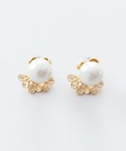 【ピッシェアンス/Pisceans】の【2way】フローラル コットンパールピアス マットゴールド|ID: prp329100004501282 ipo3291000000031759833