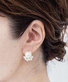 【ピッシェアンス/Pisceans】の【2way】フローラル コットンパールピアス マットシルバー|ID: prp329100004501282 ipo3291000000031759835