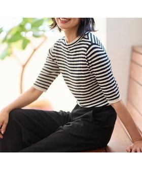 【エニィファム/any FAM】 【洗濯機可】リブボーダーニット人気、トレンドファッション・服の通販 founy(ファニー) ファッション Fashion レディースファッション WOMEN トップス・カットソー Tops/Tshirt ニット Knit Tops おすすめ Recommend インナー Inner シンプル Simple セーター Sweater 秋 Autumn/Fall A/W・秋冬 Aw・Autumn/Winter・Fw・Fall-Winter |ID:prp329100004501408