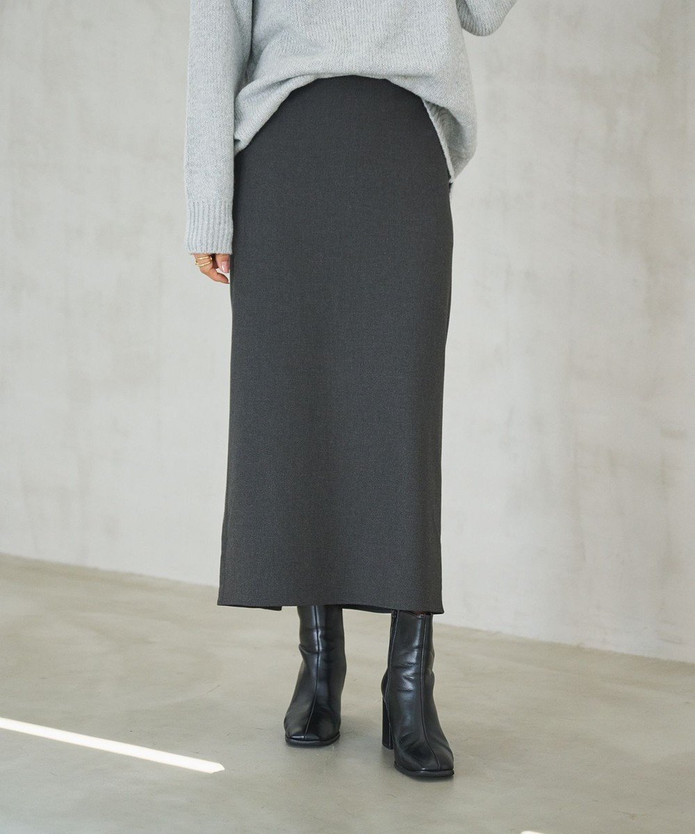 【ハッシュニュアンス/#Newans】の【セレモニーにも】〈亀恭子さんコラボ〉美シルエットロングタイトスカート インテリア・キッズ・メンズ・レディースファッション・服の通販 founy(ファニー) 　ファッション　Fashion　レディースファッション　Fashion for Women　スカート　Skirts　コラボ　Collaboration, Collab　シンプル　Simple, Minimal　セレモニー　Ceremony　タイトスカート　Pencil Skirt, Tight Skirt　ロング　Long, Long-Length　エレガント 上品　Elegant　A/W・秋冬　Autumn/Winter　グレー|ID: prp329100004502025 ipo3291000000033684706