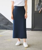 【ハッシュニュアンス/#Newans】の【セレモニーにも】〈亀恭子さんコラボ〉美シルエットロングタイトスカート ネイビー|ID: prp329100004502025 ipo3291000000036013436