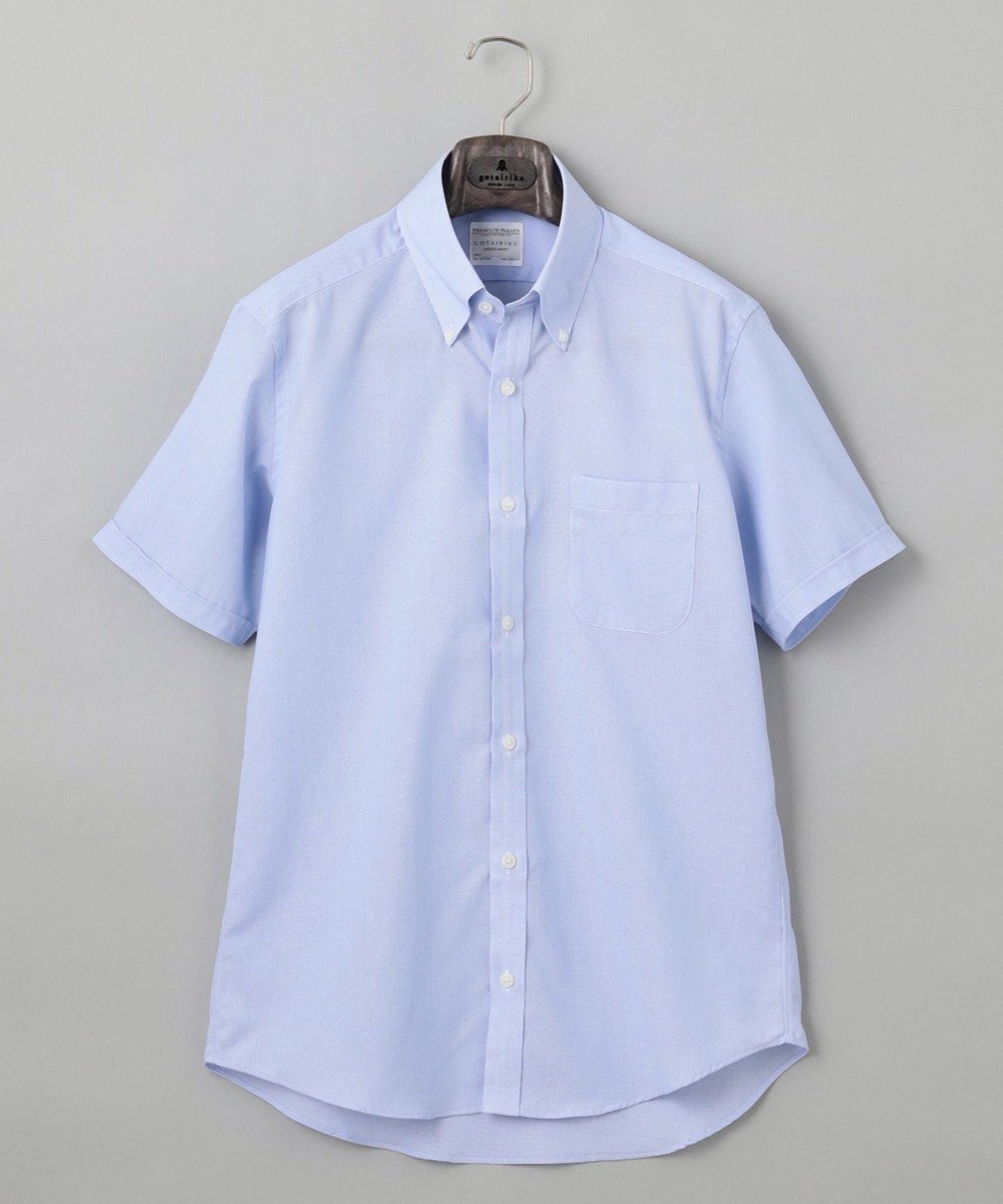 【五大陸/gotairiku / MEN】の春夏向け【形態安定】SUMMERPREMIUMPLEATS_ボタンダウンカラー 半袖ドレスシャツ(25年春夏モデル) インテリア・キッズ・メンズ・レディースファッション・服の通販 founy(ファニー) 　ファッション　Fashion　メンズファッション　Men's Style Online　トップス・カットソー　Tops/Tshirt/Men　シャツ　Shirts　春　Spring　ストレッチ　Stretch　スーピマ　Supima　ドレス　Dress　定番　Standard　半袖　Short Sleeve　レギュラー　Regular　S/S・春夏　Ss・Spring/Summer　再入荷　Restock/Back In Stock/Re Arrival　夏　Summer　サックスブルー系|ID: prp329100004502050 ipo3291000000032487337