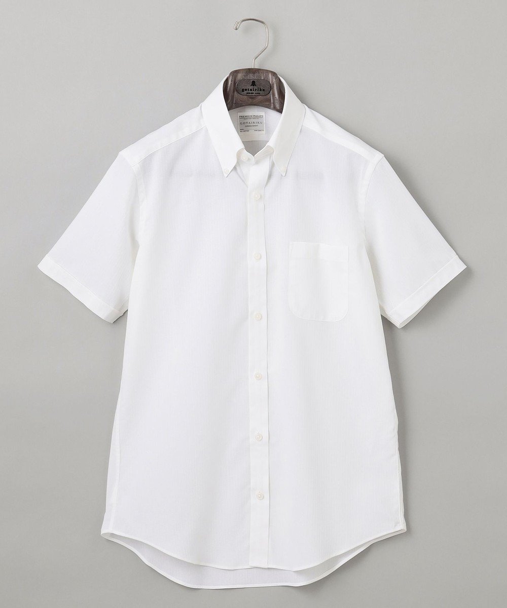 【五大陸/gotairiku / MEN】の春夏向け【形態安定】SUMMERPREMIUMPLEATS_ボタンダウンカラー 半袖ドレスシャツ(25年春夏モデル) インテリア・キッズ・メンズ・レディースファッション・服の通販 founy(ファニー) 　ファッション　Fashion　メンズファッション　Men's Style Online　トップス・カットソー　Tops/Tshirt/Men　シャツ　Shirts　春　Spring　ストレッチ　Stretch　スーピマ　Supima　ドレス　Dress　定番　Standard　半袖　Short Sleeve　レギュラー　Regular　S/S・春夏　Ss・Spring/Summer　再入荷　Restock/Back In Stock/Re Arrival　夏　Summer　ホワイト系1|ID: prp329100004502050 ipo3291000000032487338