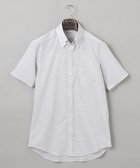 【五大陸/gotairiku / MEN】の春夏向け【形態安定】SUMMERPREMIUMPLEATS_ボタンダウンカラー 半袖ドレスシャツ(25年春夏モデル) 白地×グレー格子|ID: prp329100004502050 ipo3291000000032487340