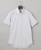 【五大陸/gotairiku / MEN】の春夏向け【形態安定】SUMMERPREMIUMPLEATS_ボタンダウンカラー 半袖ドレスシャツ(25年春夏モデル) 白地×グレー格子|ID: prp329100004502050 ipo3291000000033603344