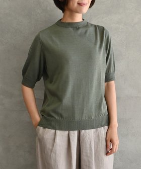 【ムーク/muuc】の〈高品質シルク&スーピマ超長綿〉〈洗えるニット〉半袖ボトルネックプルオーバー 人気、トレンドファッション・服の通販 founy(ファニー) ファッション Fashion レディースファッション Fashion for Women トップス・カットソー Cut & Sew Tops ニット Knit Tops & Sweaters カジュアルプルオーバー・ニットトップス Pullovers & Knit Tops / Casual Pullovers 春 Spring 洗える Machine Washable キャンバス Canvas, Canvas Fabric シルク Silk, 100% Silk シンプル Simple, Minimal スリット Slit, Slit Detail スーピマ Supima, Premium Cotton セーター Sweater, Knitwear 透かし Cut-Out, Lacework 手編み Hand-Knitted, Handmade Knit パターン Pattern, Design Print ボトルネック Bottle Neck, Mock Neck 半袖 Short Sleeve, Half Sleeve S/S・春夏 SS, Spring/Summer, Warm Season 再入荷 Restock / Back in Stock 夏 Summer エレガント 上品 Elegant |ID:prp329100004502151
