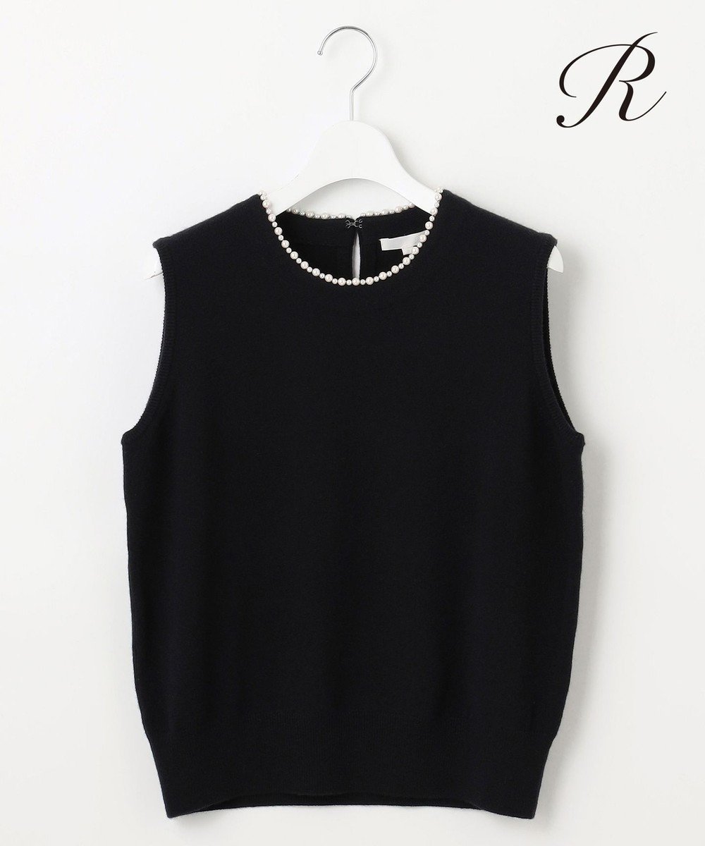 【23区/NIJYUSANKU】の【R(アール)】ウールカシミヤ パールトリム ノースリーブニット インテリア・キッズ・メンズ・レディースファッション・服の通販 founy(ファニー) 　ファッション　Fashion　レディースファッション　WOMEN　トップス・カットソー　Tops/Tshirt　ニット　Knit Tops　キャミソール / ノースリーブ　No Sleeves　エレガント 上品　Elegant　カシミヤ　Cashmere　コレクション　Collection　ストレッチ　Stretch　スリット　Slit　セーター　Sweater　ノースリーブ　No Sleeve　人気　Popularity　パール　Pearl　A/W・秋冬　Aw・Autumn/Winter・Fw・Fall-Winter　冬　Winter　2024年　2024　2024-2025秋冬・A/W　Aw/Autumn/Winter/Fw/Fall/2024-2025　ブラック系|ID: prp329100004502161 ipo3291000000031975680