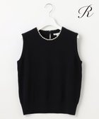 【23区/NIJYUSANKU】の【R(アール)】ウールカシミヤ パールトリム ノースリーブニット ブラック系|ID: prp329100004502161 ipo3291000000033673289