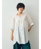 【イェッカ ヴェッカ/YECCA VECCA】のペーパータッチバックスリットロングシャツ Off White|ID: prp329100004502538 ipo3291000000031990399