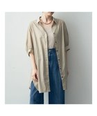 【イェッカ ヴェッカ/YECCA VECCA】のペーパータッチバックスリットロングシャツ Beige|ID: prp329100004502538 ipo3291000000031990401