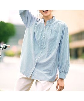 【エニィファム/any FAM】の【手洗い可能/抗菌防臭/UVカット/速乾】スタンドネックブラウス 人気、トレンドファッション・服の通販 founy(ファニー) ファッション Fashion レディースファッション WOMEN トップス・カットソー Tops/Tshirt シャツ/ブラウス Shirts/Blouses インナー Inner ストライプ Stripe フリル Frills ベーシック Basic ビジネス 仕事 通勤 Business 定番 Standard 抗菌 Antibacterial A/W・秋冬 Aw・Autumn/Winter・Fw・Fall-Winter |ID:prp329100004502581
