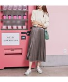 【ティアクラッセ/Tiaclasse】の【洗える】ベロアプリーツスカート グレージュ|ID: prp329100004502592 ipo3291000000031942226