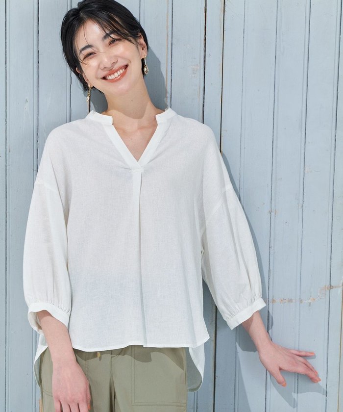 【エニィファム/any FAM】の【手洗い可能】ヨーロピアンリネンスキッパーネックブラウス インテリア・キッズ・メンズ・レディースファッション・服の通販 founy(ファニー) https://founy.com/ ファッション Fashion レディースファッション WOMEN トップス・カットソー Tops/Tshirt シャツ/ブラウス Shirts/Blouses 春 Spring ギャザー Gather スキッパー Skipper スリット Slit バランス Balance リネン Linen S/S・春夏 Ss・Spring/Summer おすすめ Recommend 夏 Summer |ID: prp329100004502615 ipo3291000000031886404