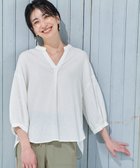 【エニィファム/any FAM】の【手洗い可能】ヨーロピアンリネンスキッパーネックブラウス オフ|ID: prp329100004502615 ipo3291000000031886406