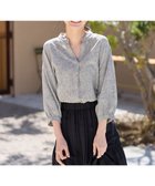 【エニィファム/any FAM】の【手洗い可能】ヨーロピアンリネンスキッパーネックブラウス チェック|ID: prp329100004502615 ipo3291000000031886410