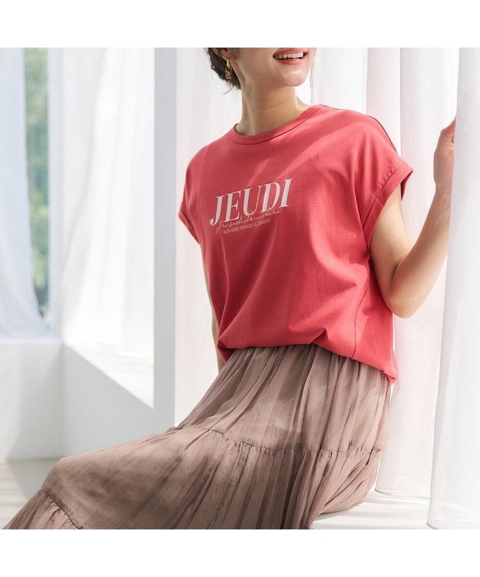 【エニィ スィス/any SiS】の【接触冷感・UVケア】冷感ロゴ Tシャツ インテリア・キッズ・メンズ・レディースファッション・服の通販 founy(ファニー) https://founy.com/ ファッション Fashion レディースファッション Fashion for Women トップス・カットソー Cut & Sew Tops シャツ・ブラウス・オフィスカジュアル Elegant Blouses & Button-Ups ロングTシャツ・Tシャツ Longline T-Shirts & Tees カットソー・ベーシックTシャツ Cut-and-Sewn Tops / Stretch Tees & Basics おすすめ Recommended / Our Picks カットソー Cut and Sewn Top スリーブ Sleeve, Long Sleeve / Short Sleeve フレンチ French, French Style フロント Front, Front Design プリント Print, Printed Pattern エレガント 上品 Elegant 夏 Summer 春 Spring S/S・春夏 SS, Spring/Summer, Warm Season |ID: prp329100004502653 ipo3291000000032669639