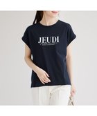 【エニィ スィス/any SiS】の【接触冷感・UVケア】冷感ロゴ Tシャツ ネイビー|ID: prp329100004502653 ipo3291000000032669644