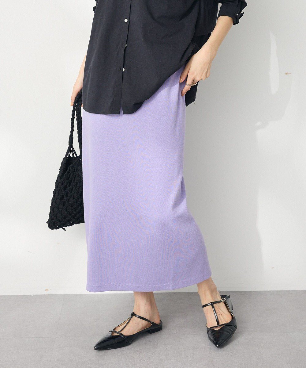 【クラフトスタンダードブティック/CRAFT STANDARD BOUTIQUE】のリブロングスカート インテリア・キッズ・メンズ・レディースファッション・服の通販 founy(ファニー) 　ファッション　Fashion　レディースファッション　Fashion for Women　スカート　Skirts　ロングスカート　Long Skirts / Maxi & Midi Skirts　春　Spring　今季　This Season, Current Season　ストレッチ　Stretch, Stretchy Fabric　スリット　Slit, Slit Detail　定番　Standard, Basic Item　人気　Popular, Best Seller　ベーシック　Basic, Essential　ポケット　Pocket, Pocket Detail　ロング　Long, Long-Length　S/S・春夏　SS, Spring/Summer, Warm Season　おすすめ　Recommended / Our Picks　夏　Summer　2025年　2025　2025春夏・S/S　Spring/Summer 2025 SS25　Purple|ID: prp329100004502767 ipo3291000000033358692