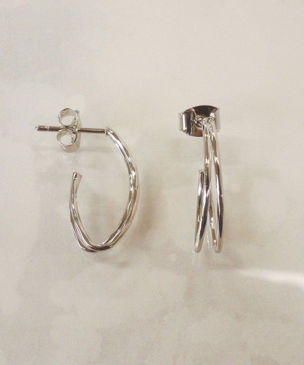 【ティアクラッセ/Tiaclasse】の【金属アレルギー対応】ダブルラインカーブピアス 人気、トレンドファッション・服の通販 founy(ファニー) 　ファッション　Fashion　レディースファッション　WOMEN　アクセサリー　Accessories　エレガント 上品　Elegant　オケージョン　Occasion　クリスタル　Crystal　シルバー　Silver　シンプル　Simple　フェミニン　Feminine　フープ　Hoop　メタル　Metal　入学式　Entrance Ceremony　卒業式　Graduation Ceremony　結婚式　Wedding Ceremony　 other-1|ID: prp329100004502869 ipo3291000000031829378