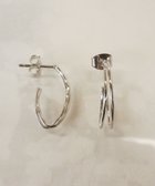 【ティアクラッセ/Tiaclasse】の【金属アレルギー対応】ダブルラインカーブピアス シルバー|ID: prp329100004502869 ipo3291000000031829379