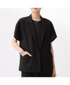 【自由区/JIYU-KU】の【セットアップ対応・接触冷感・UVカット・洗える】ライトリネンライクショートスリーブ ジャケット ブラック|ID: prp329100004502882 ipo3291000000031829549