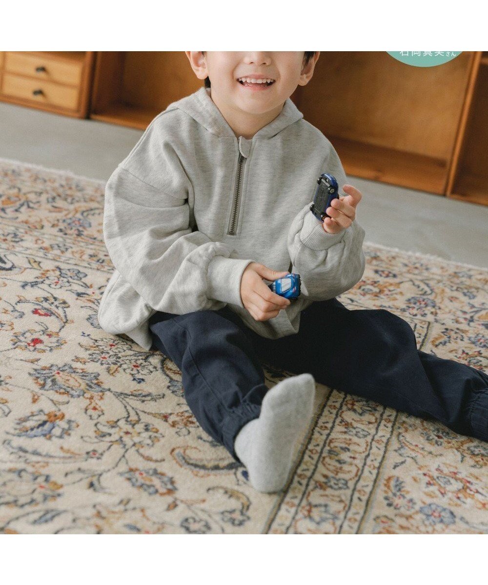 【ハッシュニュアンス/#Newans / KIDS】の【KIDS】【ANSWER for 男の子ママ】オフボディハーフジップフーディー インテリア・キッズ・メンズ・レディースファッション・服の通販 founy(ファニー) 　ファッション　Fashion　キッズファッション　KIDS Children’s Clothing　トップス・カットソー　Tops/Tees/Kids　ジップ　Zip　バランス　Balance　パーカー　Hoodie　A/W・秋冬　Aw・Autumn/Winter・Fw・Fall-Winter　ライトグレー系|ID: prp329100004503207 ipo3291000000032616415
