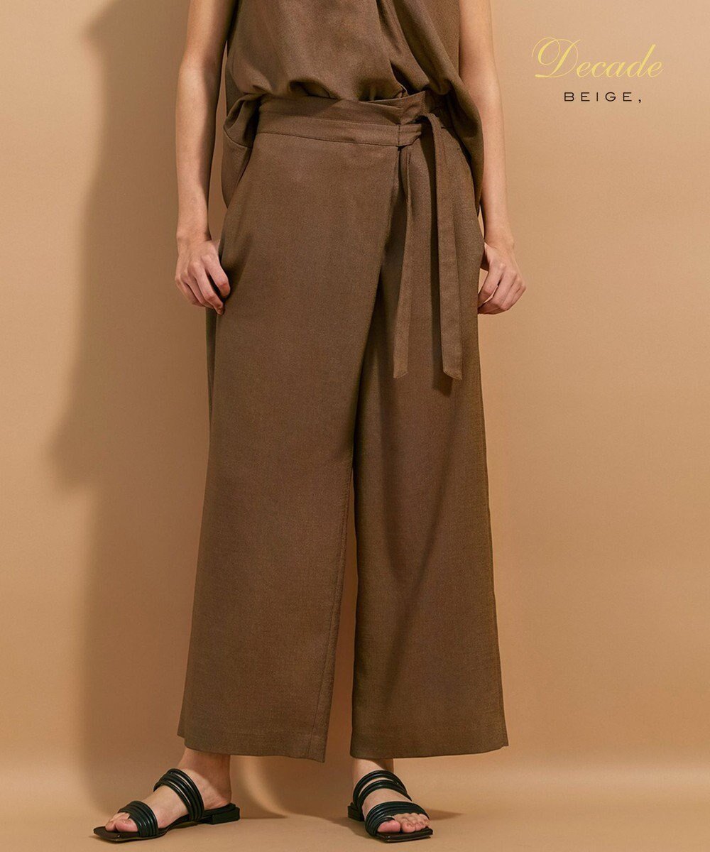 【ベイジ,/BEIGE,】のCAROLE / デザインパンツ インテリア・キッズ・メンズ・レディースファッション・服の通販 founy(ファニー) 　ファッション　Fashion　レディースファッション　Fashion for Women　パンツ　Pants & Trousers　おすすめ　Recommended / Our Picks　ジャケット　Jacket, Outerwear　ストレッチ　Stretch, Stretchy Fabric　フロント　Front, Front Design　ワイド　Wide, Wide Fit　夏　Summer　春　Spring　S/S・春夏　SS, Spring/Summer, Warm Season　洗える　Machine Washable　ビジネス 仕事 通勤　Business / Work / Commuting　Mocha|ID: prp329100004503255 ipo3291000000032675549