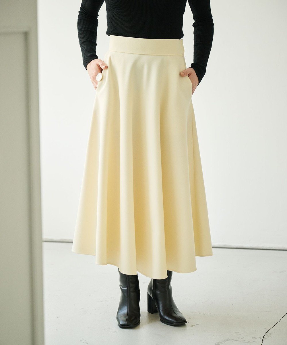 【ハッシュニュアンス/#Newans】の〈花乃まりあさんコラボ〉サーキュラースカート インテリア・キッズ・メンズ・レディースファッション・服の通販 founy(ファニー) 　ファッション　Fashion　レディースファッション　Fashion for Women　スカート　Skirts　コラボ　Collaboration, Collab　エレガント 上品　Elegant　A/W・秋冬　Autumn/Winter　ホワイト|ID: prp329100004503292 ipo3291000000033684702