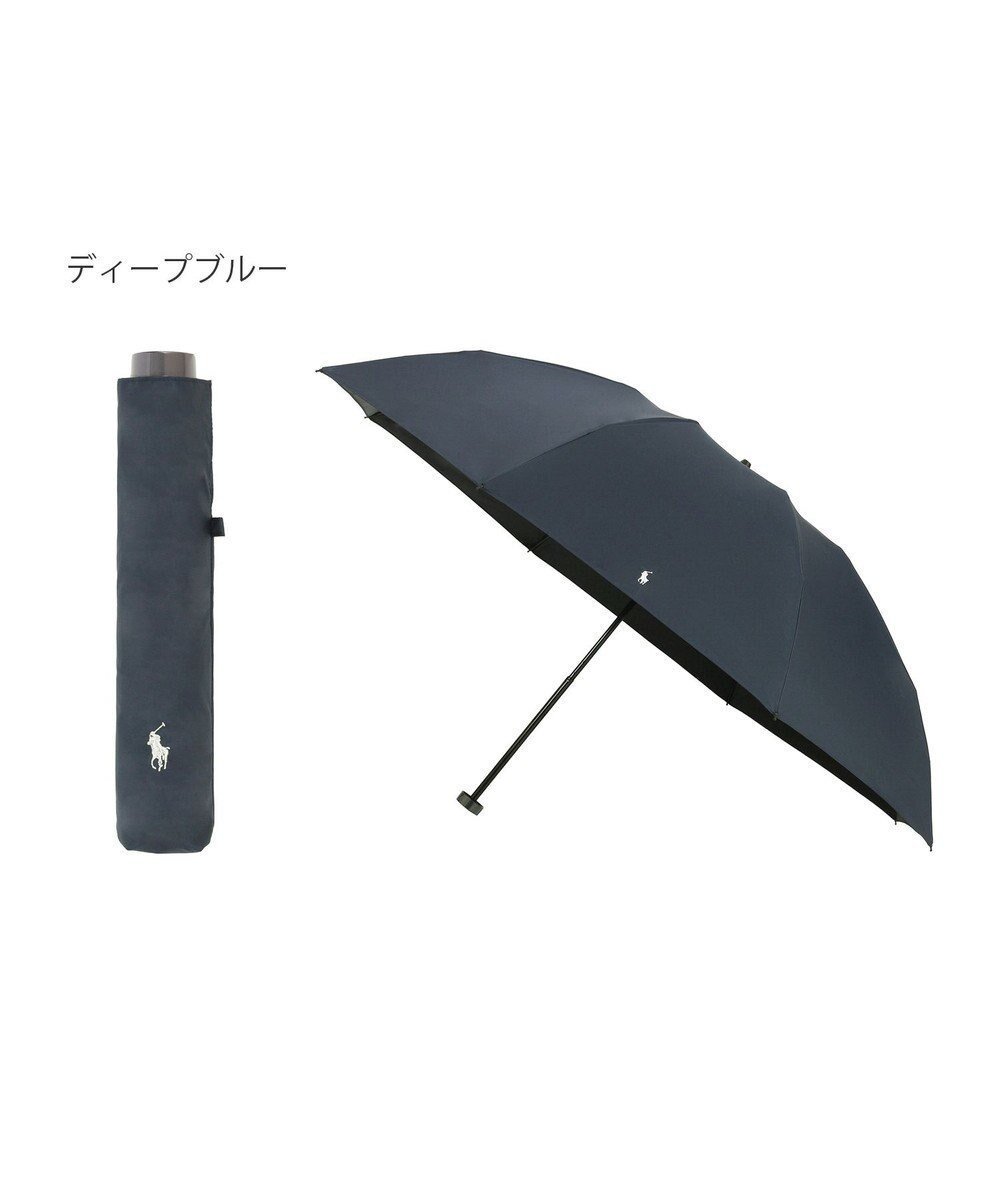 【ムーンバット/MOONBAT】の【軽量/大きめ】POLO RALPH LAUREN 遮光 晴雨兼用 折りたたみ日傘 ワンポイント ポロポニー 60cm インテリア・キッズ・メンズ・レディースファッション・服の通販 founy(ファニー) 　ファッション　Fashion　レディースファッション　Fashion for Women　レイングッズ・傘・晴雨兼用傘　Umbrellas & Rain Gear　アイビー　Ivy Pattern　傘　Umbrella, Parasol　軽量　Lightweight, Ultra Light　スマート　Smart, Elegant　ニューヨーク　New York, NYC Style　ベーシック　Basic, Essential　日傘　Parasol, UV Umbrella　ワンポイント　One Point, Statement Accent　再入荷　Restock / Back in Stock　ディープブルー|ID: prp329100004503407 ipo3291000000032746111