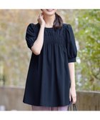【ティアクラッセ/Tiaclasse】の【洗える】シャーリングチュニック ネイビー|ID: prp329100004503546 ipo3291000000031782250