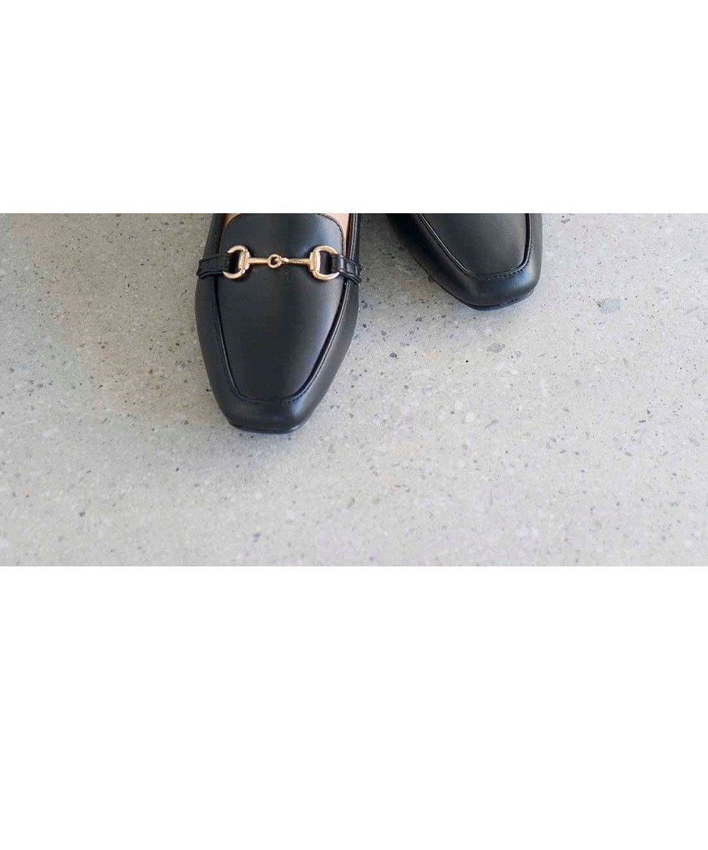 【モード エ ジャコモ/MODE ET JACOMO】のnoyau スクエアトゥビット付きヒールローファー インテリア・キッズ・メンズ・レディースファッション・服の通販 founy(ファニー) 　ファッション　Fashion　レディースファッション　Fashion for Women　コレクション　Collection, Seasonal Line　シューズ　Shoes, Footwear　シンプル　Simple, Minimal　タイトスカート　Pencil Skirt, Tight Skirt　トレンド　Trend, Trending Now　ドレス　Dress, One-Piece　フィット　Fit, Slim Fit　再入荷　Restock / Back in Stock　おすすめ　Recommended / Our Picks　旅行　Travel　エレガント 上品　Elegant　ビジネス 仕事 通勤　Business / Work / Commuting　ブラック|ID: prp329100004503576 ipo3291000000033587525