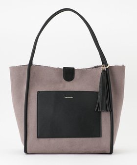 【ユナイテッドバンブールバック/united bamboo LE BAC】のフェイクボアリバーシブルトート 人気、トレンドファッション・服の通販 founy(ファニー) ファッション Fashion レディースファッション WOMEN バッグ Bag センター Center フェイクスエード Faux Suede フェイクファー Faux Fur ポケット Pocket リラックス Relax |ID:prp329100004503614