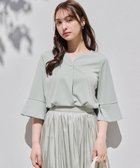 【エニィ スィス/any SiS】の【接触冷感・吸水速乾・UVケア】エアリードレープスムース 七分袖 ブラウス ミント|ID: prp329100004503636 ipo3291000000031886675