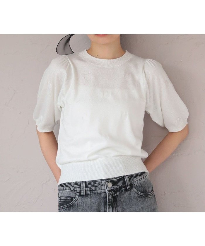 【グリーンパークス/Green Parks】の・swing by ハート柄クルーニット インテリア・キッズ・メンズ・レディースファッション・服の通販 founy(ファニー) https://founy.com/ ファッション Fashion レディースファッション Ladies' Fashion Online トップス・カットソー Tops/Tshirt ニット Knit Tops おすすめ Recommend コンパクト Compact スリーブ Sleeve セーター Sweater ボトム Bottom ポケット Pocket 夏 Summer 春 Spring S/S・春夏 Ss・Spring/Summer |ID: prp329100004503765 ipo3291000000032594806