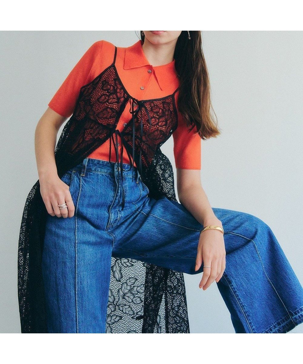 【イェッカ ヴェッカ/YECCA VECCA】のリーフ柄レースキャミワンピース 人気、トレンドファッション・服の通販 founy(ファニー) 　ファッション　Fashion　レディースファッション　WOMEN　ワンピース　Dress　キャミワンピース　No Sleeve Dresses　キャミソール　Camisole　スカラップ　Scalloped　フェミニン　Feminine　ポケット　Pocket　リボン　Ribbon　リーフ　Leaf　レース　Race　夏　Summer　春　Spring　S/S・春夏　Ss・Spring/Summer　 other-1|ID: prp329100004503842 ipo3291000000031828712