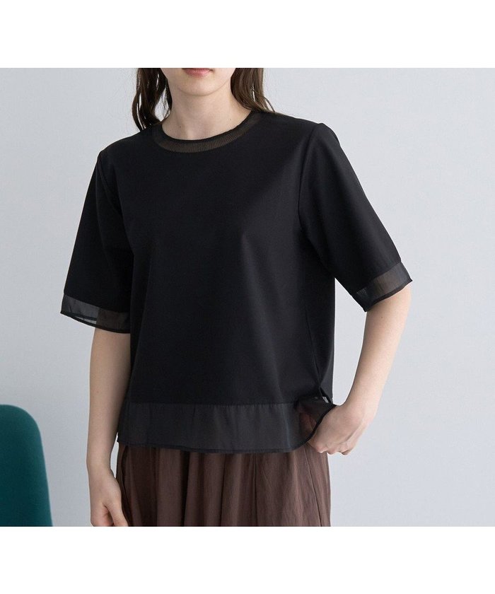 【イェッカ ヴェッカ/YECCA VECCA】のシアーMIXプルオーバー インテリア・キッズ・メンズ・レディースファッション・服の通販 founy(ファニー) https://founy.com/ ファッション Fashion レディースファッション Fashion for Women トップス・カットソー Cut & Sew Tops シャツ・ブラウス・オフィスカジュアル Elegant Blouses & Button-Ups ロングTシャツ・Tシャツ Longline T-Shirts & Tees カジュアルプルオーバー・ニットトップス Pullovers & Knit Tops / Casual Pullovers カットソー・ベーシックTシャツ Cut-and-Sewn Tops / Stretch Tees & Basics カットソー Cut and Sewn Top シアー Sheer, See-Through ストレッチ Stretch, Stretchy Fabric スリット Slit, Slit Detail ポケット Pocket, Pocket Detail エレガント 上品 Elegant 夏 Summer 春 Spring S/S・春夏 SS, Spring/Summer, Warm Season |ID: prp329100004503851 ipo3291000000032740837