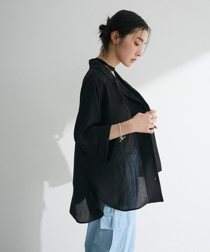 【グリーンパークス/Green Parks】の開襟シアージャケット風シャツ インテリア・キッズ・メンズ・レディースファッション・服の通販 founy(ファニー) https://founy.com/ ファッション Fashion レディースファッション Fashion for Women アウター Coat / Outerwear Collection レディースジャケット・軽アウター Jackets おすすめ Recommended / Our Picks サマー Summer, Summer Style トレンド Trend, Trending Now ボックス Boxy, Box Shape ポケット Pocket, Pocket Detail 夏 Summer 春 Spring S/S・春夏 SS, Spring/Summer, Warm Season |ID: prp329100004503856 ipo3291000000032332960