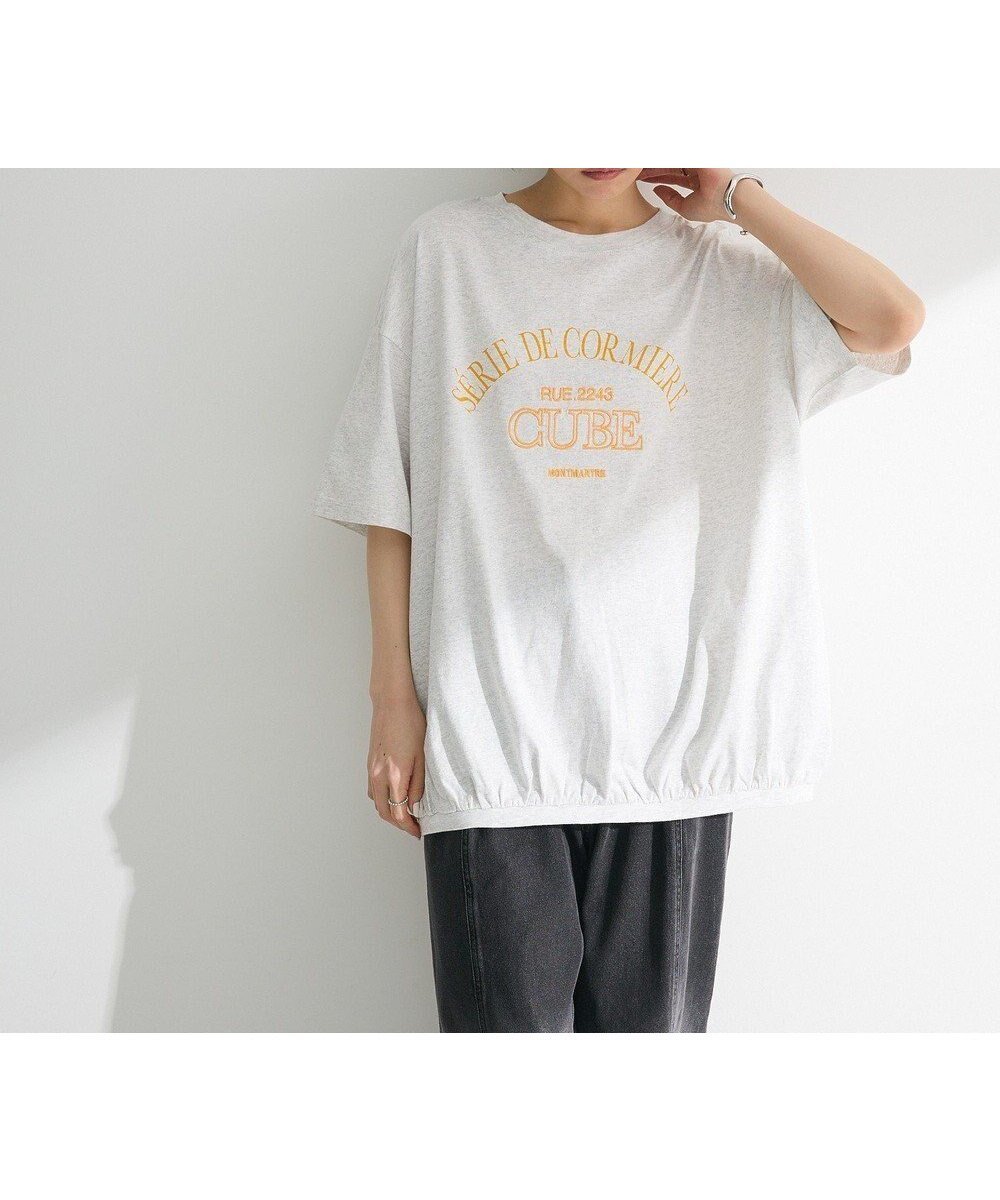 【グリーンパークス/Green Parks】の刺繍ロゴチュニック インテリア・キッズ・メンズ・レディースファッション・服の通販 founy(ファニー) 　ファッション　Fashion　レディースファッション　WOMEN　ワンピース　Dress　チュニック　Tunic　おすすめ　Recommend　ギャザー　Gather　チュニック　Tunic　フェミニン　Feminine　プリント　Print　ポケット　Pocket　夏　Summer　春　Spring　S/S・春夏　Ss・Spring/Summer　Oatmeal|ID: prp329100004503883 ipo3291000000031785309